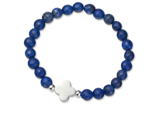 LAPIS CLOVER BRACELET. 